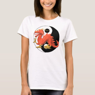 Yin-yang Red Dragon T-Shirt