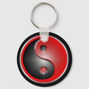 yin-yang-red keychain