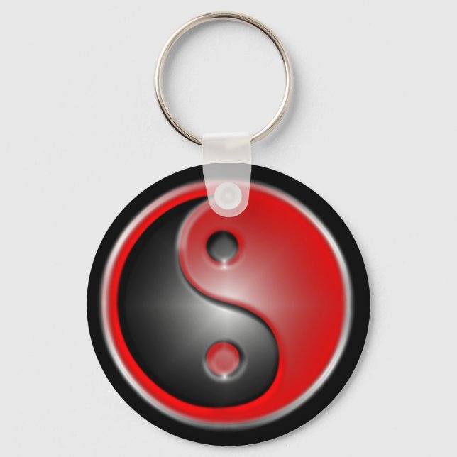 yin-yang-red keychain (Front)