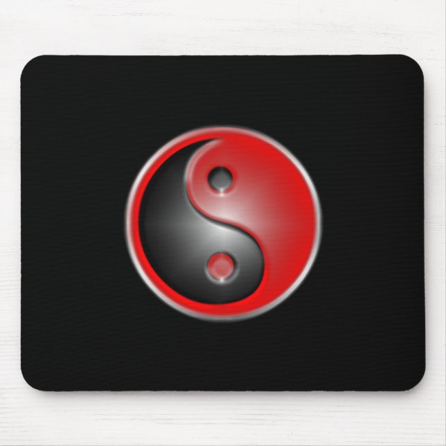 yin-yang-red mouse pad (Front)