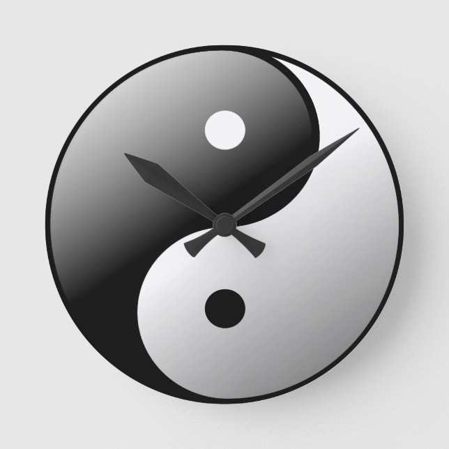 Yin Yang Round Clock (Front)