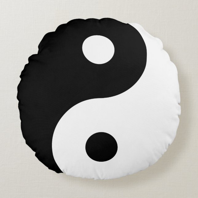 Yin Yang Round Pillow (Front)