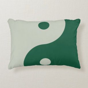 Yin Yang Sage Green Accent Pillow