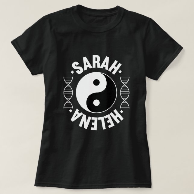 Yin & Yang - Sarah & Helena Orphan Black T-Shirt (Design Front)