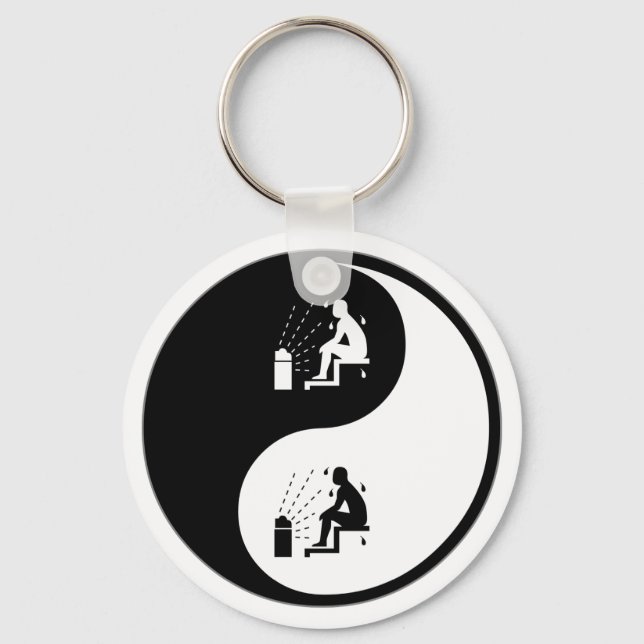 Yin Yang Sauna Keychain (Front)