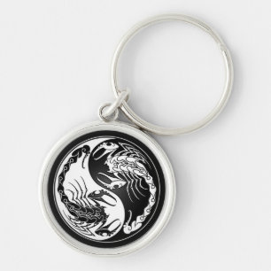 Yin Yang Scorpions Keychain