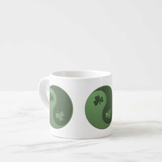 Yin Yang Shamrocks Espresso Cup (Front Left)