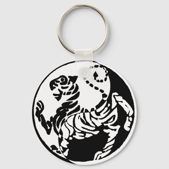 YIN YANG SHOTOKAN TIGER KEYCHAIN (Front)