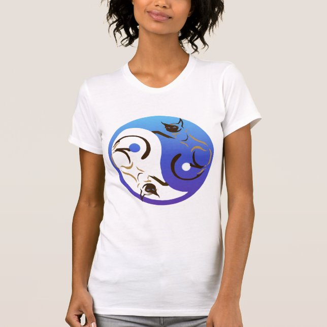 Yin Yang Siamese Cats T-Shirt (Front)