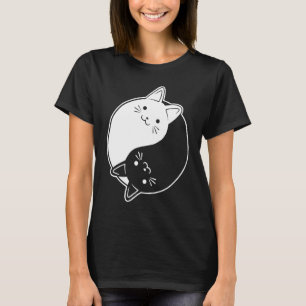 Yin Yang Sign Symbol Cat Cat T-Shirt