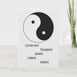 Yin Yang Soulmates Connection Poem Holiday Card