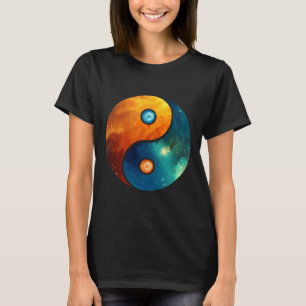 Yin Yang Space Cosmos Galaxy Universe Outerspace T-Shirt