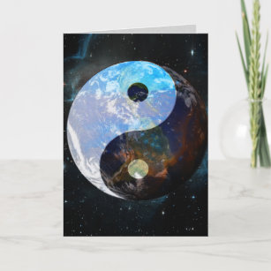 Yin Yang Space Graphic Arts Card