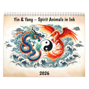 Yin & Yang – Spirit Animals in Ink Calendar