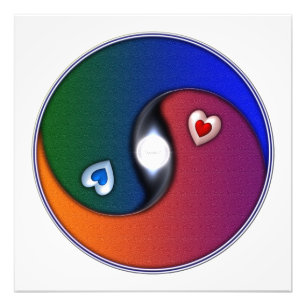 Yin Yang Sun Valentine Love Photo Print
