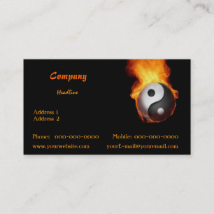 Yin Yang sur le Carte de visite des incendies