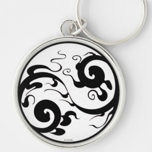 Yin Yang Swirl Keychain