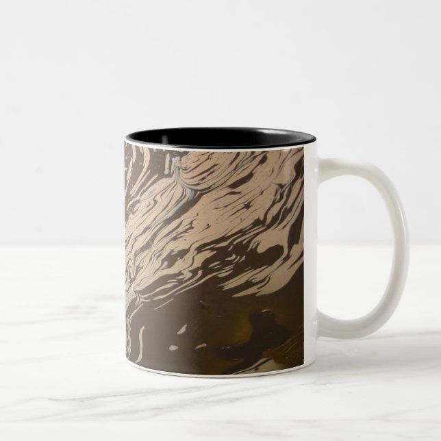 "Yin Yang Swirl" Two-Tone Coffee Mug (Right)
