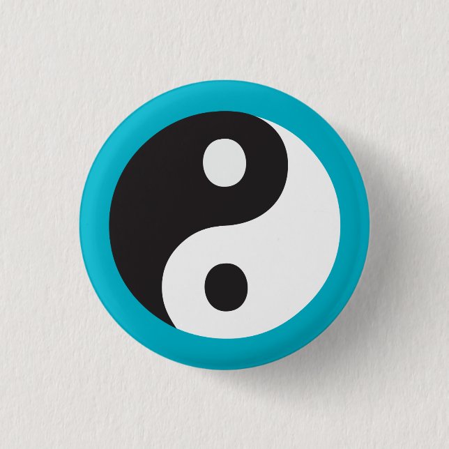Yin Yang symbol 1 Inch Round Button (Front)