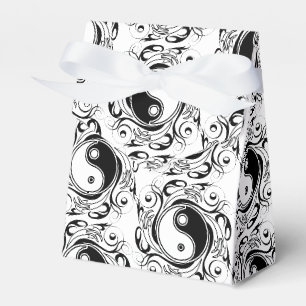 Yin & Yang Symbol Black and White Tattoo Style Favor Box
