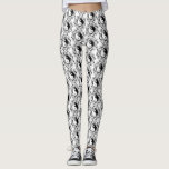 Yin & Yang Symbol Black and White Tattoo Style Leggings<br><div class="desc">Decorative Ying Yang Symbol Psychedelic Black and White Tattoo Style Art Design. Originally created with Hi Quality Vector Graphic Art Copyright BluedakArt TheChameleonArt.</div>