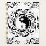 Yin & Yang Symbol Black and White Tattoo Style Planner<br><div class="desc">Decorative Ying Yang Symbol Psychedelic Black and White Tattoo Style Art Design. Originally created with Hi Quality Vector Graphic Art Copyright BluedakArt TheChameleonArt.</div>