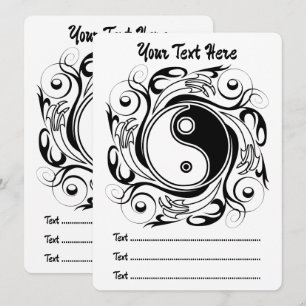 Yin & Yang Symbol Black and White Tattoo Style Program