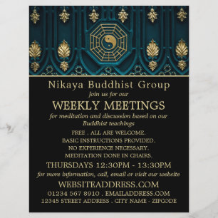 Yin & Yang Symbol, Buddhist Group Advertising Flyer