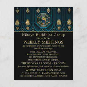 Yin & Yang Symbol, Buddhist Group Advertising Flyer