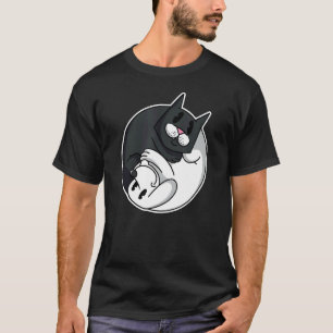 Yin Yang Symbol Cat Dog Animal Cute Pet Owners T-Shirt