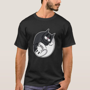 Yin Yang Symbol Cat Dog Funny Animal Cute Pet Owne T-Shirt