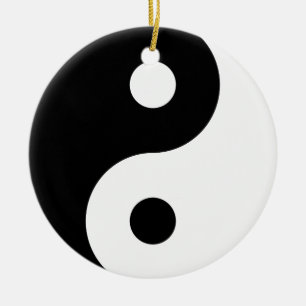 Yin Yang Symbol Ceramic Ornament