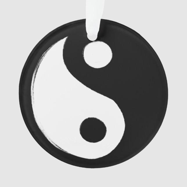 Yin Yang Symbol Dark and Light                     Ornament (Front)