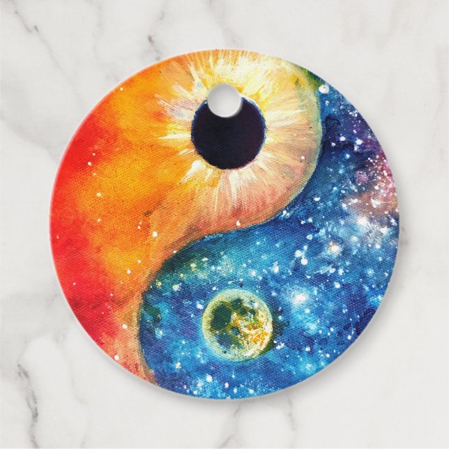 yin-yang symbol favour tags (Front)