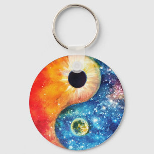 yin-yang symbol keychain