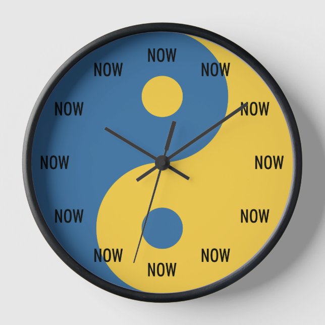 Yin & Yang Symbol Now Clock Mindful Python Coder (Front)