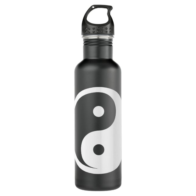 Yin Yang Symbol - solid tattoo design 2 710 Ml Water Bottle (Front)