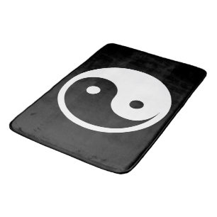 Yin Yang Symbol - solid tattoo design 2 Bath Mat