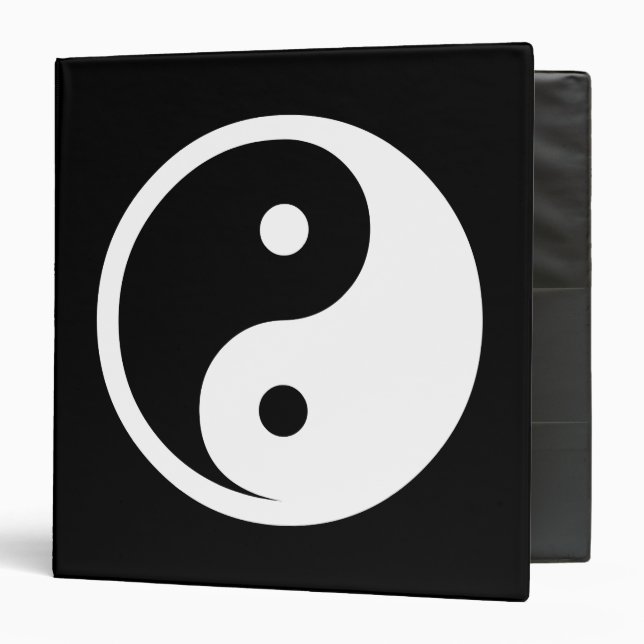 Yin Yang Symbol - solid tattoo design 2 Binder (Front/Inside)