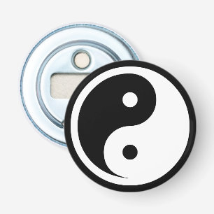 Yin Yang Symbol - solid tattoo design 2 Bottle Opener