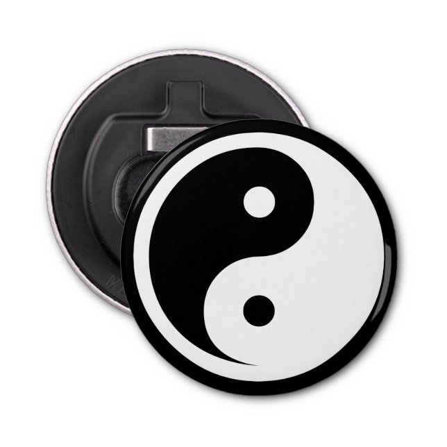 Yin Yang Symbol - solid tattoo design 2 Bottle Opener (Front)