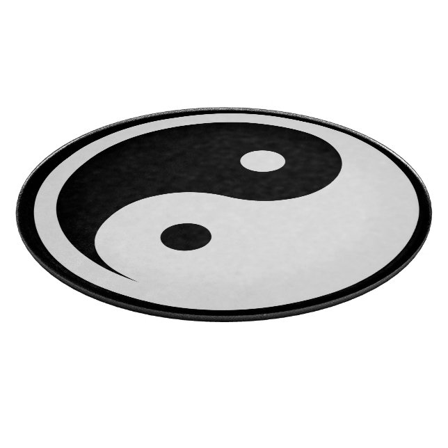 Yin Yang Symbol - solid tattoo design 2 Cutting Board (Corner)