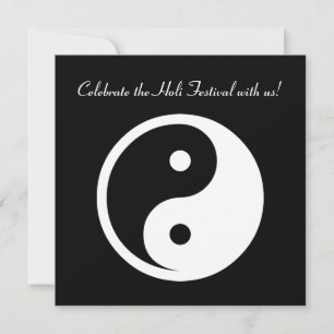 Yin Yang Symbol - solid tattoo design 2 Invitation