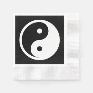 Yin Yang Symbol - solid tattoo design 2 Napkin