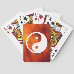Yin Yang Symbol - solid tattoo design 2 Playing Cards