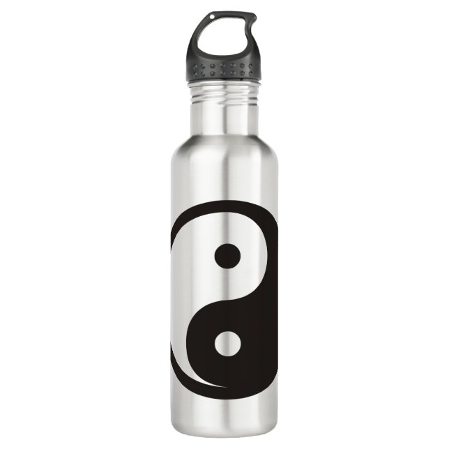 Yin Yang Symbol - solid tattoo design 710 Ml Water Bottle (Front)