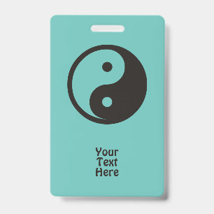 Yin Yang Symbol - solid tattoo design Badge