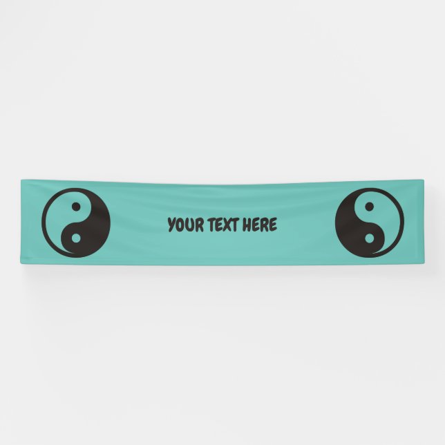 Yin Yang Symbol - solid tattoo design Banner (Horizontal)