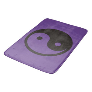 Yin Yang Symbol - solid tattoo design Bath Mat