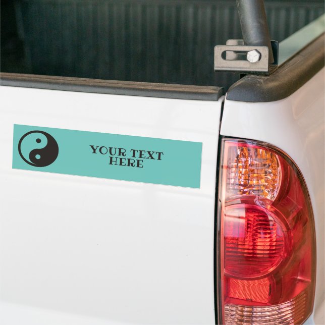 Yin Yang Symbol - solid tattoo design Bumper Sticker (On Truck)